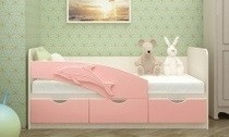 Детская кровать Дельфин Цвет розовый Мебельная фабрика Олмеко