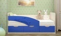 Детская кровать Дельфин Цвет синий Мебельная фабрика Олмеко