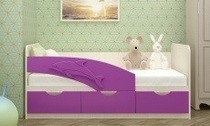 Детская кровать Дельфин Цвет сиреневый Мебельная фабрика Олмеко