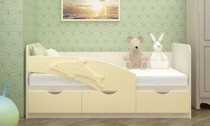 Детская кровать Дельфин Цвет ваниль Мебельная фабрика Олмеко