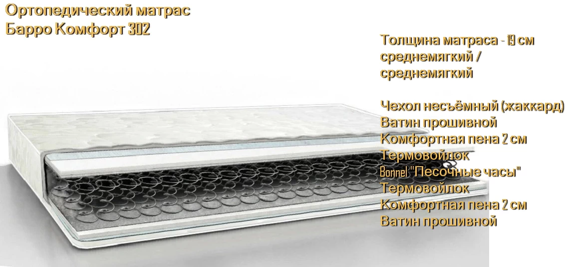 Матрас Барро Комфорт 302 купить в Минске недорого