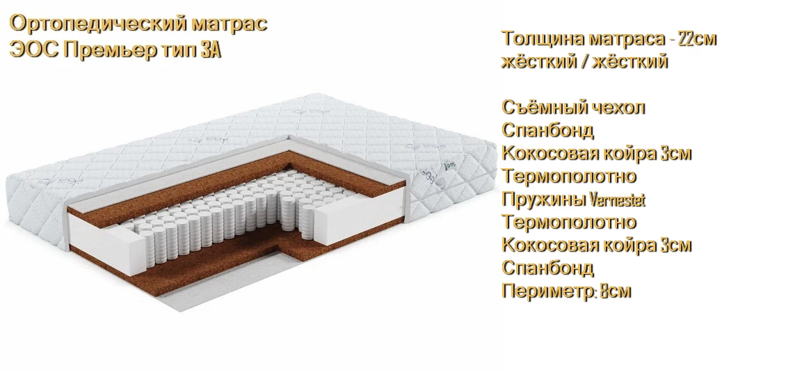 Матрас ЭОС Премьер 3A купить в Минске недорого