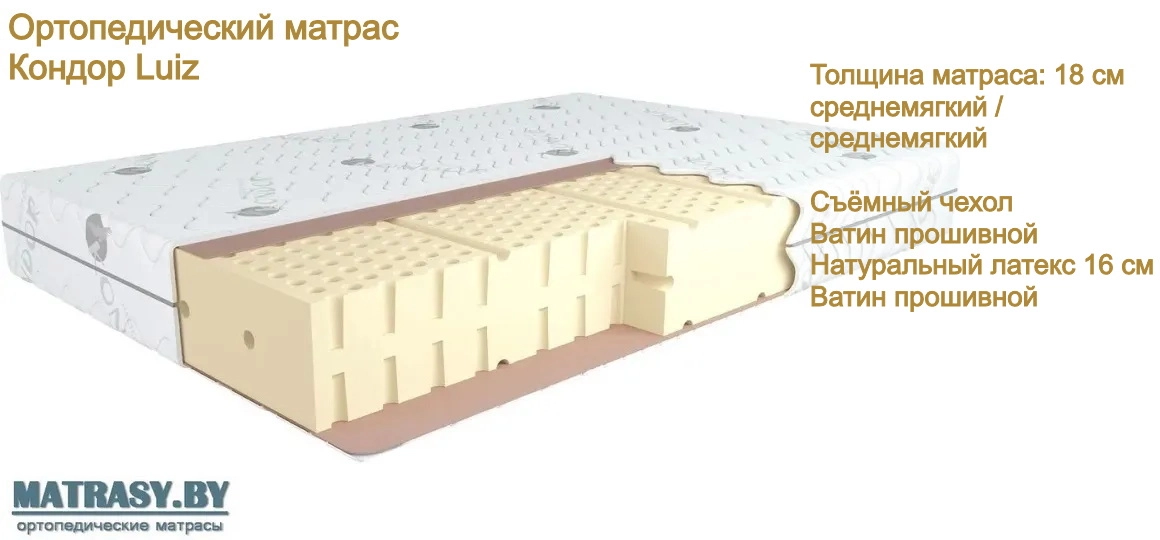 Беспружинный матрас Кондор Luiz купить в Сморгони недорого