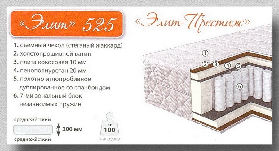 Купить матрас Барро Элит 525 в Правдинском. Цена